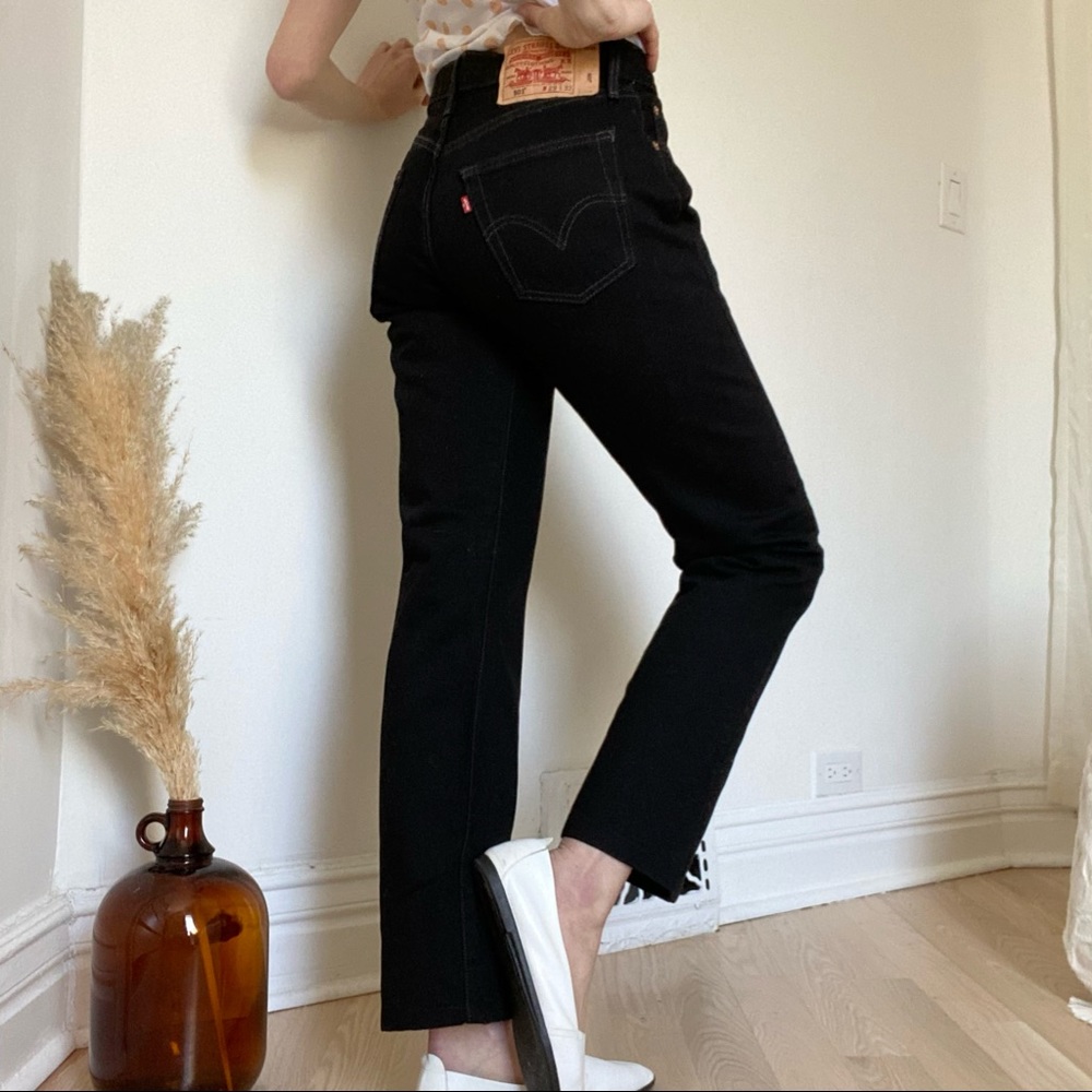 LEVI’S Vintage 501 | Black straight/wide leg denim